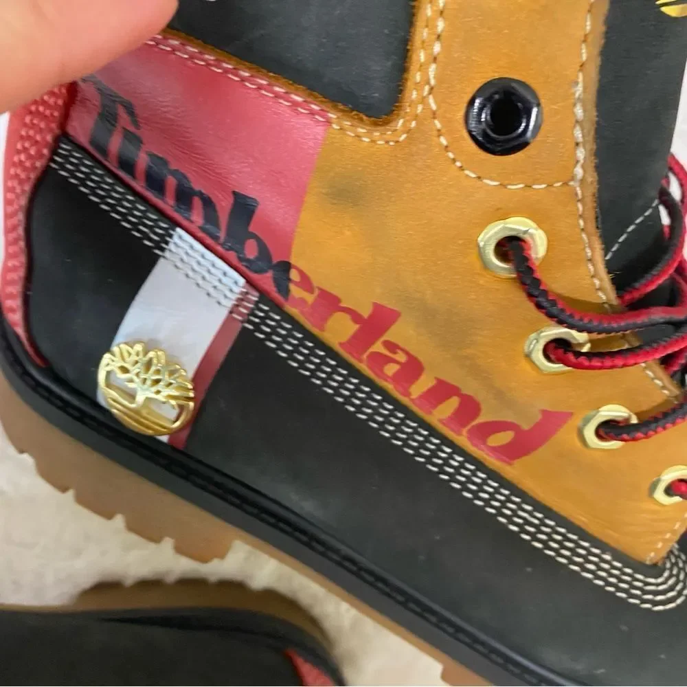 Timberland Premium black tan red Nubuck leather 6 inch waterproof boots A29NA 6